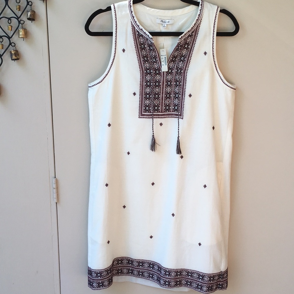 Madewell sleeveless w tribal print dress sz 6 NWT